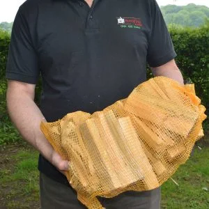 Kindling in a handy net bag